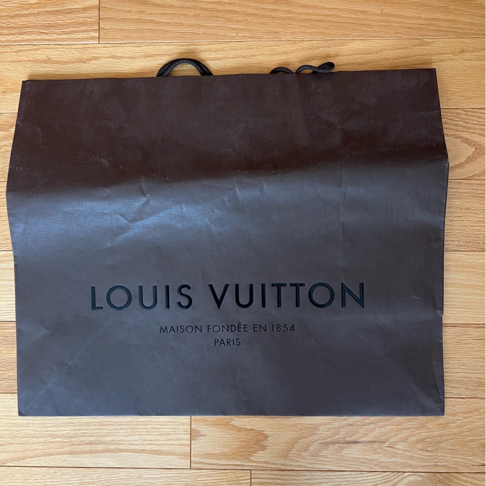 Louis Vuitton large brown paper shopping bag